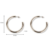 European And American Stylish Round Stainless Steel Earrings