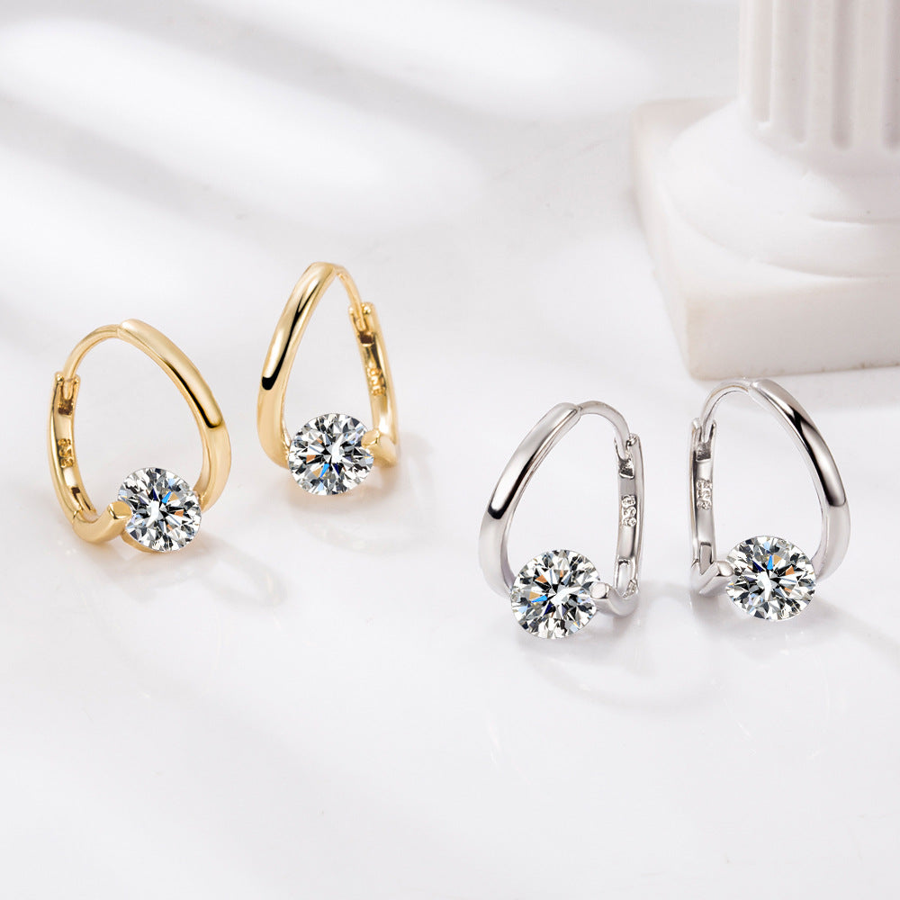 Women's Graceful And Fashionable Personalized Diamond Stud Earrings