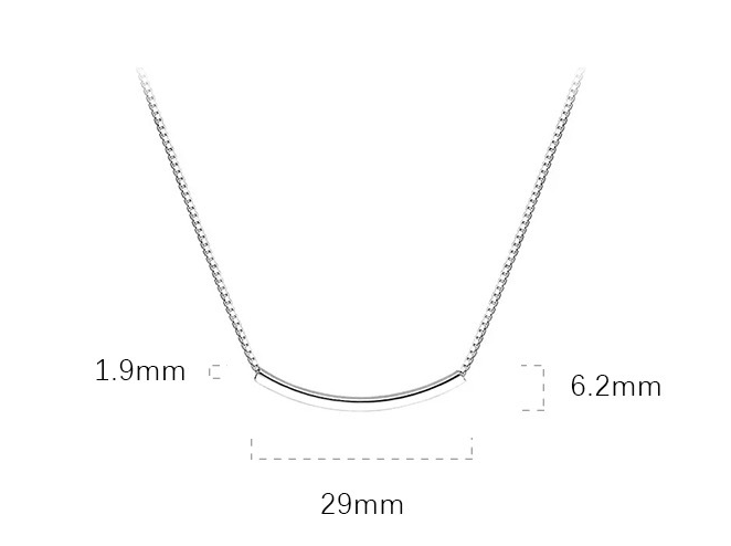 Women's Smiley Curved Clavicle Chain