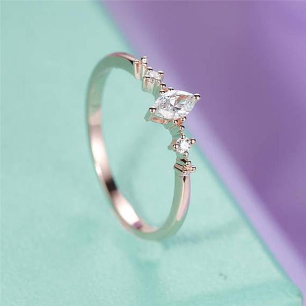 Accessories Wish Horse Eye Diamond Plating Rose Gold Ladies Ring