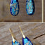 Bohemian Emperor Stone Water Drop Earrings Natural Stone Ornament Jewelry