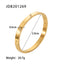Women's Versatile Bracelet Stainless Steel 18K Gold Twill Inlaid White Zircon