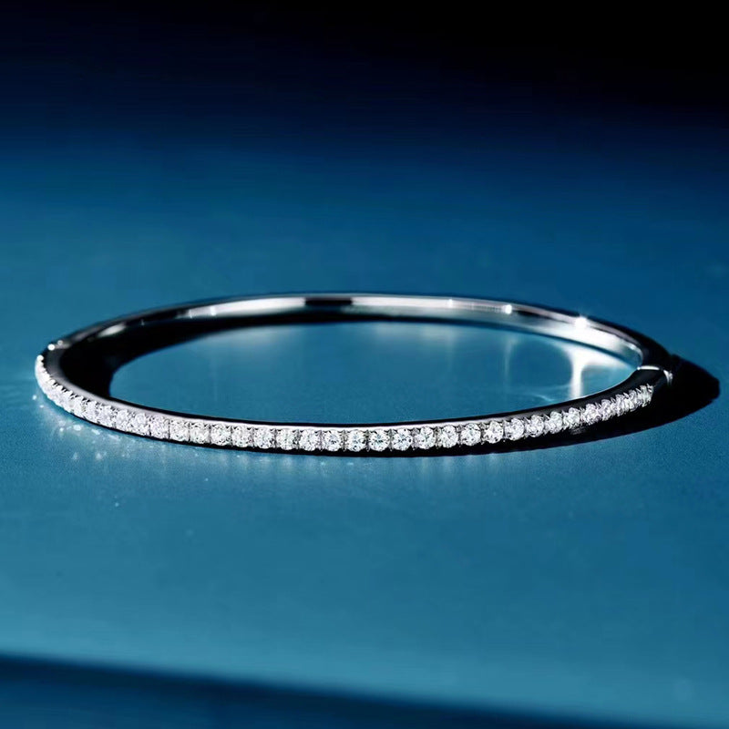 925 Silver Fine Row Diamond Bracelet