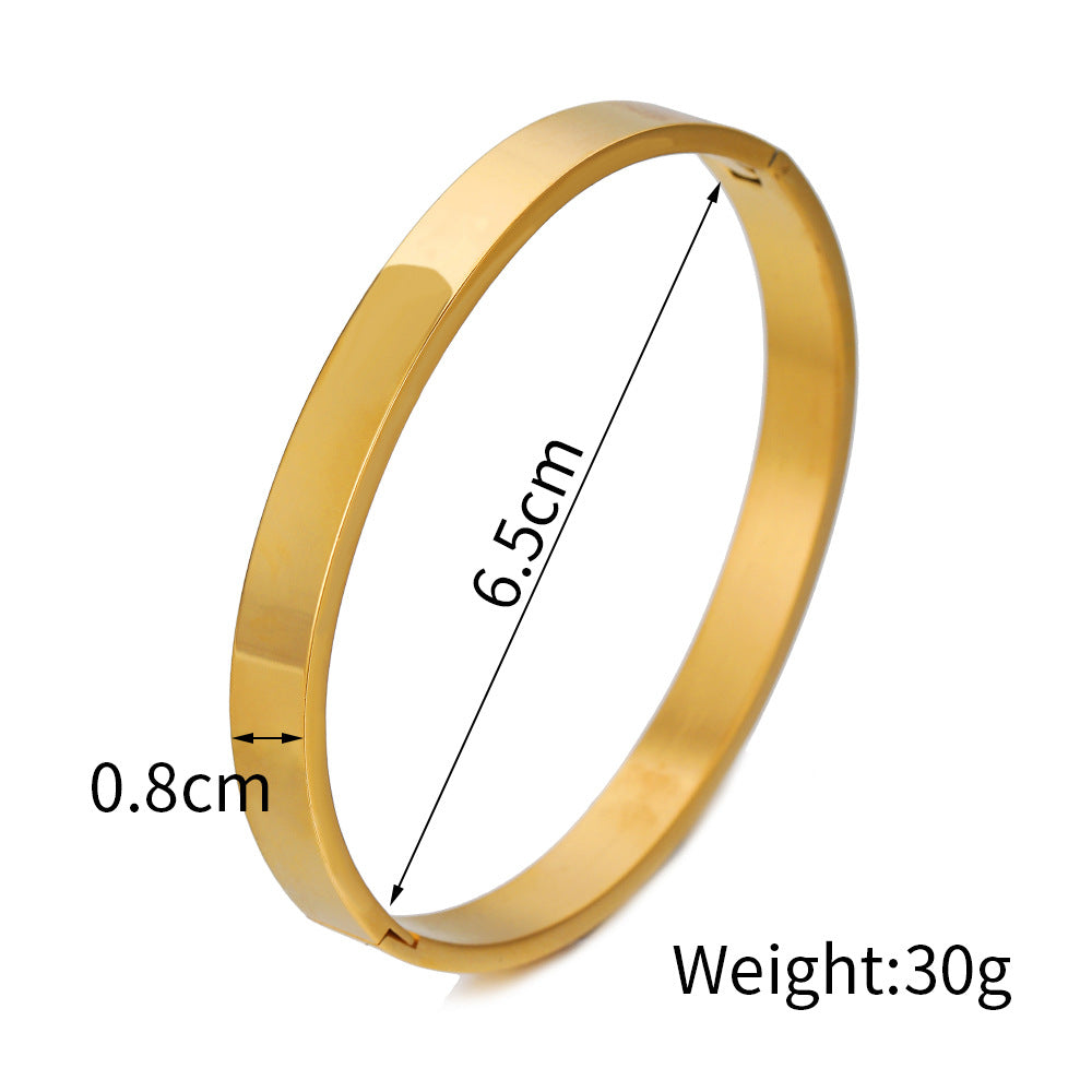 European And American Simple Couple Stainless Steel Anti-fading Bracelet