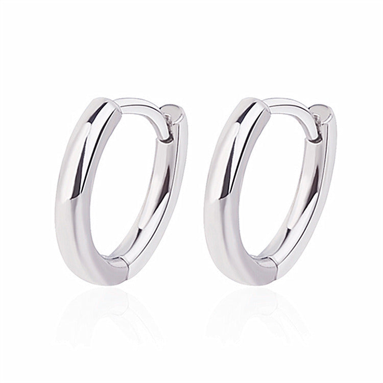Fashion Glossy Round Tube Small Earrings Ornament