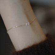 Sterling Silver Gold Plated Bow Bracelet