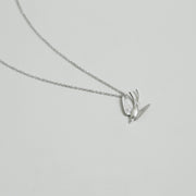 Three-dimensional Swallow S925 Sterling Silver Necklace Long Sweater Chain Meaning Beautiful