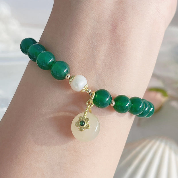 New Ancient Style Green Agate Bracelet Female
