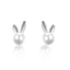 Ferris Wheel S925 Silver Rabbit Pearl Stud Earrings