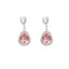 Women's Fashion Silver Needle Heart-shaped Zircon Stud Earrings