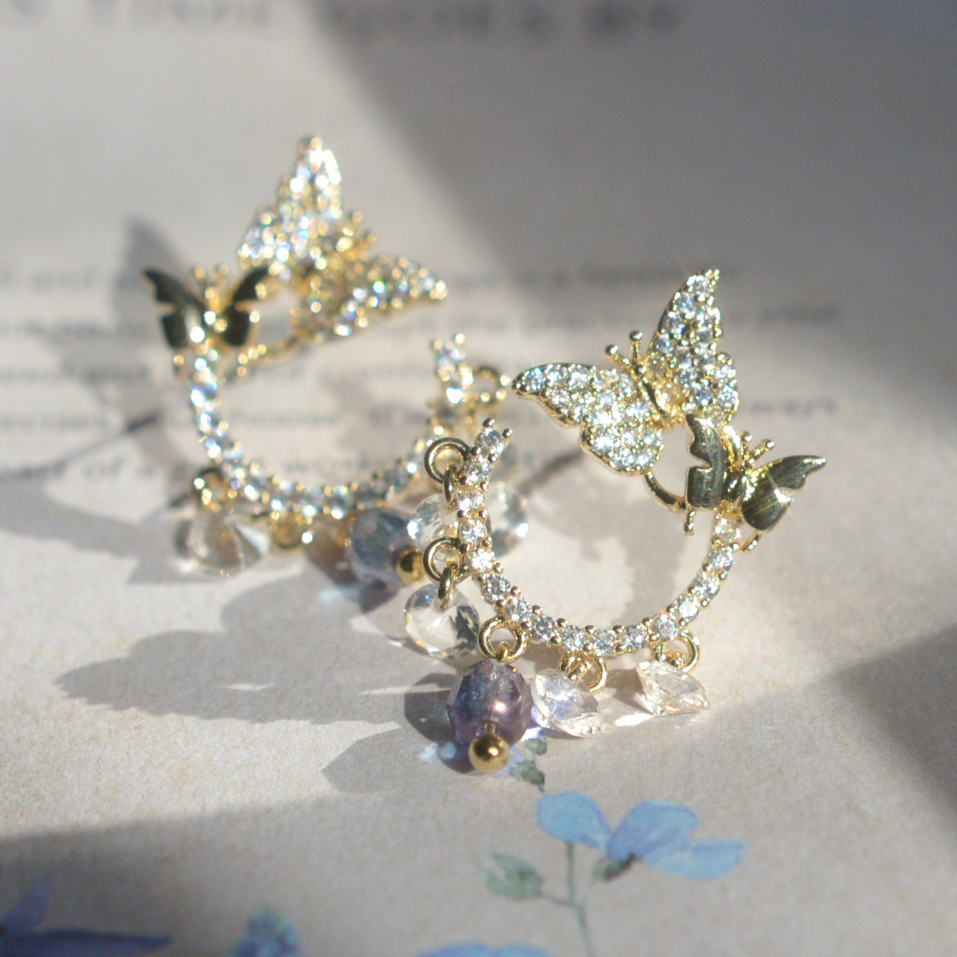 Original Butterfly Wreath Earrings Are Sweet And Exquisite