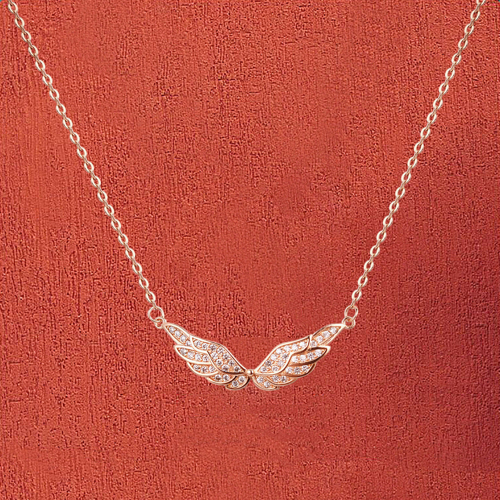 Niche Design Wings Sterling Silver Necklace For Women