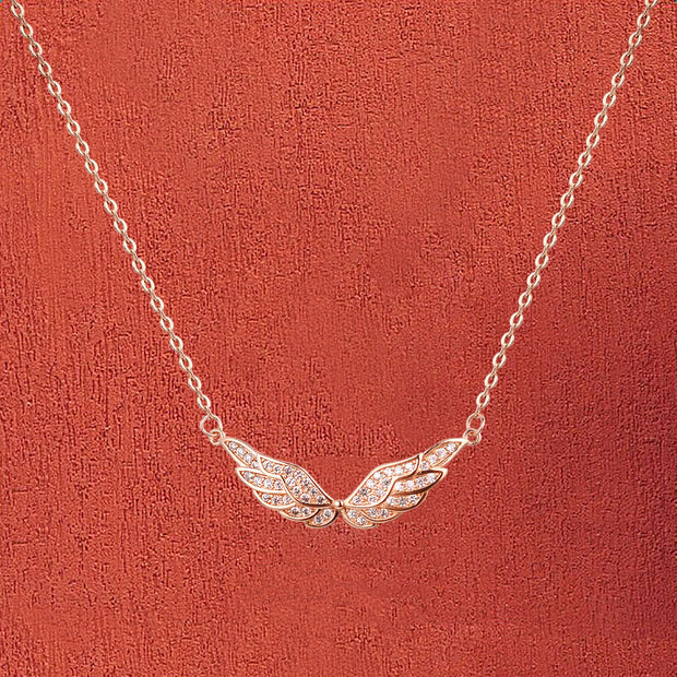 Niche Design Wings Sterling Silver Necklace For Women