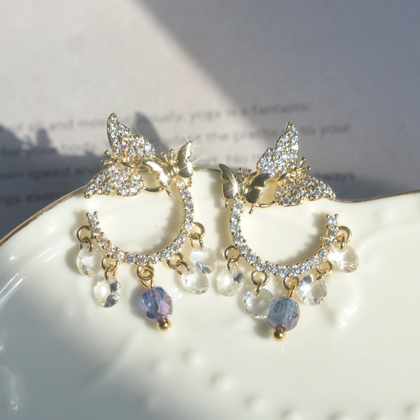 Original Butterfly Wreath Earrings Are Sweet And Exquisite