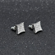 Hip Hop Rock Micro Zircon-encrusted Stud Earrings Fashion Copper Material Ear Rings
