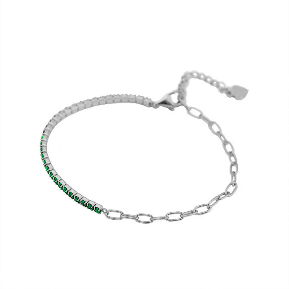 Silver Bracelet Wholesale Over Inlaid Zircon Jewelry