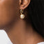 Pearl Earrings Round Face European And American Brass 18K