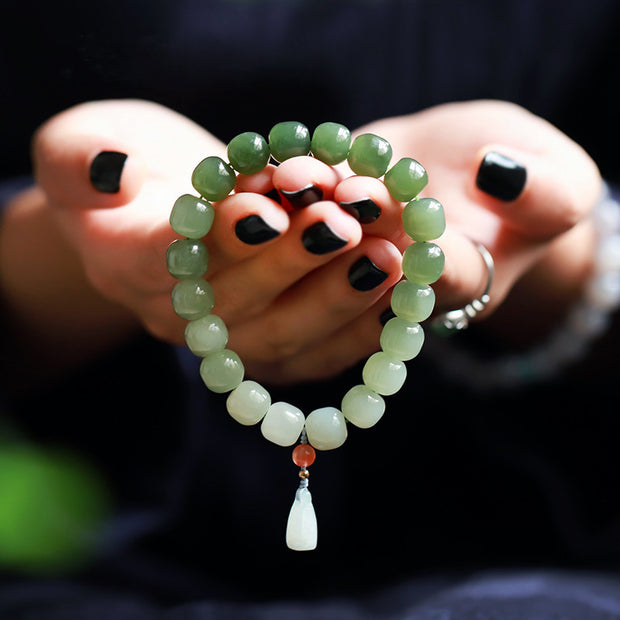 New Jadeite Lotus Ornament Bracelet
