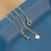 S925 Silver Temperament Emerald Bracelet Women's Simplicity