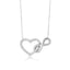Women's Sterling Silver Fashion Love 8-word Infinite Clavicle Necklace