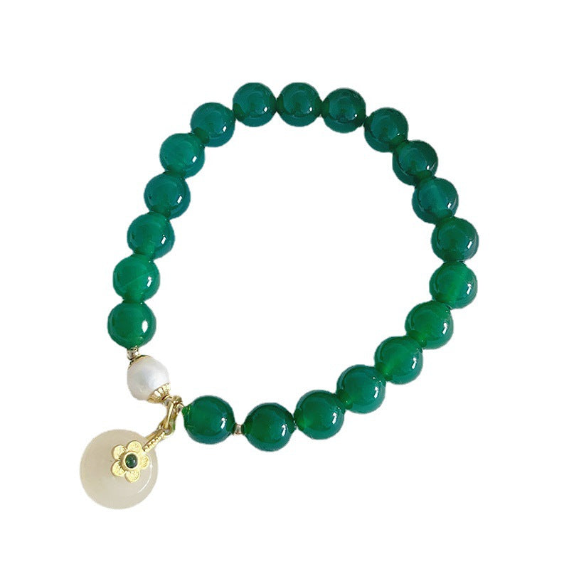 New Ancient Style Green Agate Bracelet Female