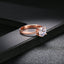 Rose gold and zircon ring