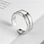 Personality Glossy Double-layer Silver-plated Ring Women