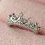 Vintage Queen Crown Birthstone Ring