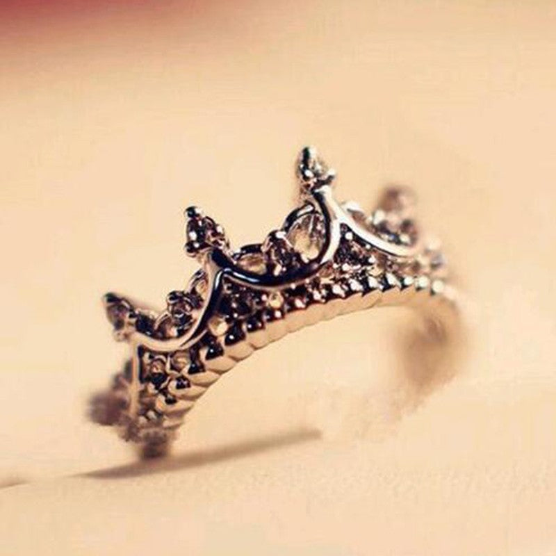 Vintage Queen Crown Birthstone Ring