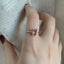 Golden Purple Topaz Simple Ring For Women And Japan